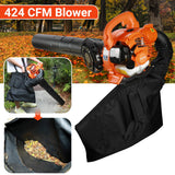 2-in-1 Leaf Blower and Leaf Vacuum with Bag, 425-CFM Airflow, 2-HP 2-Cycle Gas Handheld Leaf Blower for Lawn Care(Orange)