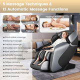 Full Body Massage Chair - Zero Gravity Shiatsu Massage Recliner with SL Track, Voice Control, Heat, Foot Roller, Thai Yoga Stretch Giantex