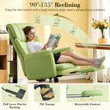 Office Chair, Flip Armrests for Pets Criss Cross Legged,Avocado Green