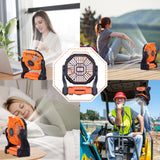 TDLOL Battery Powered Fan，270° Rotating Portable Fan Camping Fan Rechargeable Battery Operated Fan, USB Desk Personal Fan Tent Fan with Hook, Outdoor Fan Camping Fans for Tents,Travel Fan TDLOL