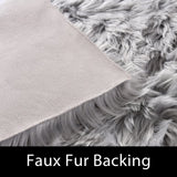 Latepis Washable Area Rugs 9x12 Living Room Gray Fur