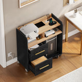 YITAHOME File Cabinet with Charging Station, Printer Table Cabinet for Home Office, Black