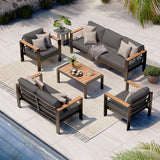 Aluminum Outdoor Patio Furniture Set with Coffee Table