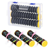 Dreyoo 3 Pcs Fishing Line Storage Organizer, Leader Holder with 12 Slots to Keep Your Lines Tangle Free, Spooler Winder, and Hook Keeper with Rigging Spools(Black)