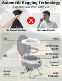 MODIWELL Portable Waterless Dry Flush Toilet, LE-330B, Gray