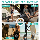 Pressurized Camping Shower (8L/2.1 Gal) – Portable Beach Shower for Surfing, Camping & Van Life – Outdoor Rinse Kit with Hand Pump & 10 Spray Modes – Portable Water Sprayer Pets & Gear | AVANTI CAMP