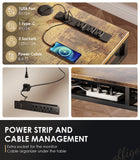 OffiGo 63 Inch L Shaped Electric Standing Desk with Drawers, Height Adjustable Large Desk with Power Outlets, Sit Stand Table, Writing Computer Desk for Home, Office