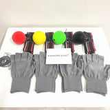 KANGHUANG Boxing Reflex Ball Headband Set for MMA Boxing Kickboxing Training Reaction Punching Balls Kit Includes 4 PU Balls+4 Elastic Headbands+4 Spare Lines+4 Gloves for All People KANGHUANG