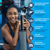 H2ORIGIN PULSE Hydrogen Water Bottle Generator, Up to 9000 PPB Hydrogen Bottle Water Ionizer with SPE/PEM Technology, 3-in-1 Portable Universal Adapter and Refreshing Mist Spray for Home Hydration