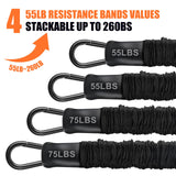 Pull Up Assistance Bands 260lbs, Heavy Pull Up Bands Resistance Bands for Pull Ups Working Out with Feet Rest, Pull Up Bar Bands Assistance Bands Strength Training
