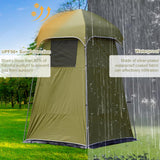 Vidalido Outdoor Camping Shower Tent Easy Setup Privacy Changing Room Portable Camp Shower Tents for Camping with Floor, Waterproof Privacy Shelters Toilet Tent (Army Green)