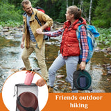 LemonRoad 32 Pcs/4 Sets Camping Dinnerwares, 4 Person Camping Mess Kit with Plastic Plates Bowls Cups and Stainless Steel Cutlery Set for Family Rv Hiking Picnic Outdoor