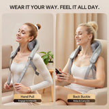 PERLEVI Shiatsu Neck and Shoulder Massager with Heat, Cordless Rechargeable, Hand-Free/Handheld, Deep Tissue Pain Relief for Trapezius, Portable for Home/Office/Travel, Ideal Gift for Women/Men