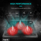 havit HV-F2056 Laptop Cooling Pad for 15.6-17 Inch Laptops, Black