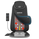 Snailax Gifts for Mom, Dad Shiatsu Back Massager with Heat & Vibration, 3D Kneading Massage Chair Pad for Pain Relief Deep Tissue, Chair Massager for Office Home Chair Use