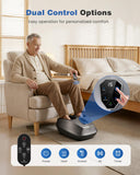 KING RELAX Shiatsu Foot Massager with Heat, 2026 Upgraded Deep Kneading and Squeeze Massage for Plantar Fasciitis, LCD Touch Panel & Remote Control, Modern Sculpted Design, Fits Up to Men Size 14 Gray