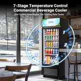 BODEGACOOLER Beverage Refrigerator and Cooler, 10.0 Cu.Ft. Commercial Refrigerator For Home & Kitchen, Office and Garage