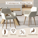 Home Office Desk Chair, Corduroy Vanity Chair 2PCS for Teen Girls, Beige