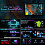 Gemini AI Android 15 Tablet, 10 inch Tablet with Keyboard, 26GB+256GB (2TB Expand), 2-in-1 Tablets with 8-Core, 5G WiFi