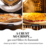 Electric Pizza Oven Indoor, 12 Inch Indoor Pizza Oven Countertop, Pizza Maker Heats up to 800˚F for Stone Baked Pizza Granitestone