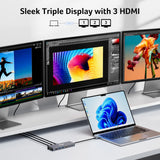Acer Docking Station 3 Monitors with 3 HDMI, 13-in-1 USB C Hub for Laptop with 4K@60Hz HDMI, 1 Gbps Ethernet, 10Gbps Data