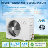 GarveeHome SEER 19 12000BTU 115V Mini Split Air Conditioner | Energy-Efficient Inverter AC System with Remote Control & Easy Installation Kit for Rooms Up to 750 Sq.Ft