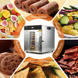 Takywep Digital Food Dehydrator Machine 10-Tray with Stainless Steel Trays, Adjustable Temperature Control & Timer, for Jerky, Herbs, Fruits, Vegetables, BPA-Free, Includes Recipe Book