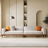 NessCarsti Modern 4-Seater Sofa, Oversize Timecloud Couch with Wood Frame