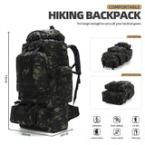 King'sGuard 100L Camping Hiking Backpack Molle Rucksack Military Camping Backpacking Daypack King'sGuard