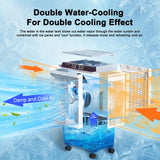 YEW 32" Swamp Cooler Air Conditioner,1800 CFM Portable Evaporative Air Cooler,Cooling Fan for Room Garage Patio,5.3 Gal Water Tank,3 Speeds,6 Ice Boxes,12H Timer,Remote,Grey