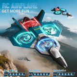 Tubokoro RC Planes for Kids Adults, Foam Remote Control Airplane Jet Helicopter Drone Toys for Kids Adults 8-12 12-16, Remote Control Plane Airplane Toys with LED Lights, 360° Flip Stunt Rotation
