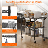 NTE 3 Tier Heavy Duty Utility Cart on Wheels, 990Lbs Rolling Wire Cart