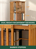Rotating Bookshelf Tower, 6-Tier 360° Bamboo Spinning Bookcase – Narrow Revolving Book Shelf
