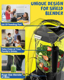 CRANDDI Quiet Commercial Blender with Soundproof Shield, 2200 Watt Professional Blenders for Kitchen, Black