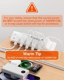 Desk Clamp Power Strip Surge Protector with 1800J, 6 Ft Mount Power Strip 6 Outlets and 6 USB (Any C Port 35W) for Laptop, Home Office Dorm, Fits 1.96" Table Edge