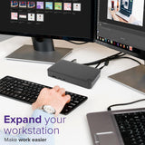 Targus Dual Monitor Universal USB-C DV4K DP Docking Station with 65W Power - Broad Compatibility with a Range of Hosts, Devices, Peripherals, Laptops