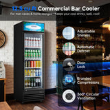 BODEGACOOLER Commercial Beverage Refrigerator and Cooler, 12.5 Cu.Ft. Commercial Merchandiser Refrigerator with Soft LED Light