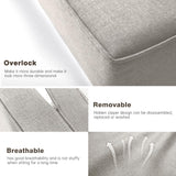 Belord Luxury 6" Thick Outdoor Cushion 5 Set - 24 x24 Inch 28D Sponge Filling Fade-Resistant Chair Cushion