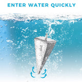 42 Pcs Pyramid Sinker Weights for Fishing Kit 1 oz 2 oz 3 oz 4 oz Fishing Weights Rig Freshwater Saltwater Fishing Pyramid Sinkers Hiboom