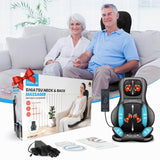 COMFIER Shiatsu Neck Back Massager with Heat,2D/3D Massage Chair Pad with App Control,Deep Tissue Kneading Massage Chair Pad with Compression,Adjustable Back Coverage,Black