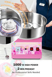 Commercial Cotton Candy Machine 1000W - 15" Stainless Steel Bowl, Electric Candy Floss Maker with Double Switch, Sugar Scoop, Ideal for Carnival, Party & Business Use