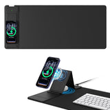 Mouse Pad with Magnetic Wireless Charging & Adjustable Phone Stand