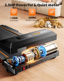Acezoe Foldable Treadmill with 10% Incline, 2.5HP Walking Pad with Handle Bar, 300 lb Capacity Treadmills, Under Desk Treadmill with App & Bluetooth Speaker, 0.6-10MPH, LED, P10Pro Black Orange