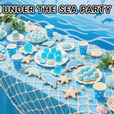 Roadtofree 14 Pack 80 x 40 in Natural Cotton Fishnet Decoration Wall Hanging Fishing Net Decor Underwater, Mermaid, Pirate, Hawaiian, Nautical Ocean Theme Beach Bash Party Decorations, Beige