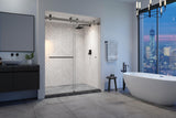 Eurotech Showers VITRA-200 56.5-59" W x 78" H Frameless Shower Door, Double Sliding with 3/8" Clear Tempered Glass (Matte Black)