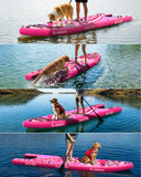 NACATIN Inflatable Stand Up Paddle Board - Premium SUP Board with Dog Ramp Kit, Complete SUP Set Paddle Boards for Adults with Single/Double Paddle, Kayak Seat, Suitable for Paddle Boarding with Dog
