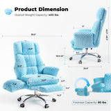 Big and Tall Office Chair, Flip Armrests for Pets & Cross Legged Sitting