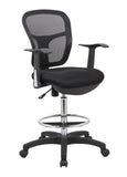 Drafting Chair Tall Office Chair with Arms Executive Ergonomic Standing Desk Chair with Anti Scratch Wheels