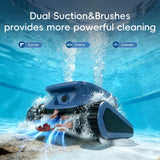 (2026 New) 240-Min Cordless Robotic Pool Cleaner, Wall-Climbing, 2 Brushes&Motors, Enhanced Waterline Care, Smart Wavepath Navigation, Pool Robot for Inground Pools up to 3,230 Sq.ft