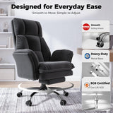Big and Tall Office Chair, Flip Armrests for Pets & Cross Legged Sitting